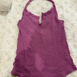 We The Free Magenta Ribbed Camisole